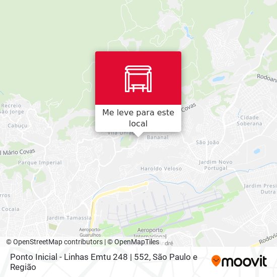 Ponto Inicial - Linhas Emtu 248 | 552 mapa