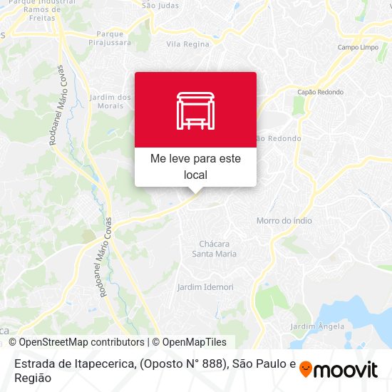 Estrada de Itapecerica, (Oposto N° 888) mapa