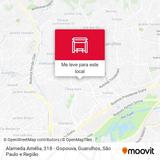 Alameda Amélia, 318 - Gopouva, Guarulhos mapa