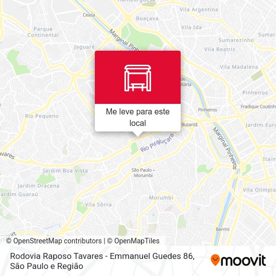 Rodovia Raposo Tavares -  Emmanuel Guedes 86 mapa