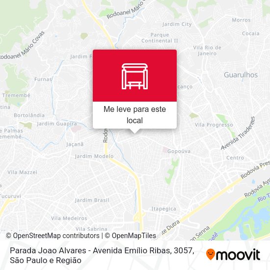 Parada Joao Alvares - Avenida Emílio Ribas, 3057 mapa