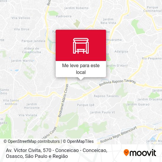 Av. Victor Civita, 570 - Conceicao - Conceicao, Osasco mapa