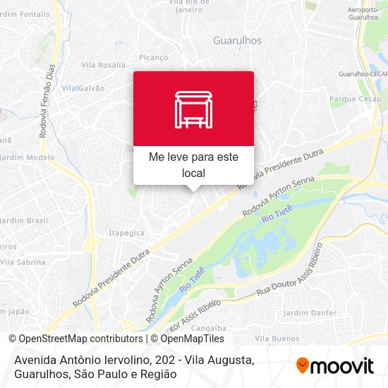 Avenida Antônio Iervolino, 202 - Vila Augusta, Guarulhos mapa