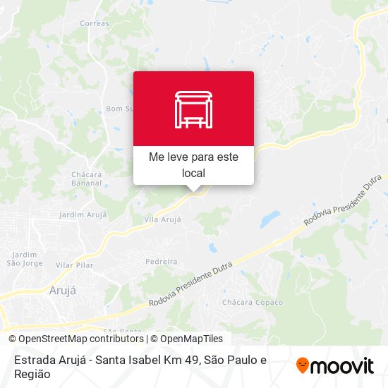 Estrada Arujá - Santa Isabel Km 49 mapa