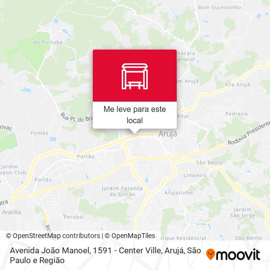 Avenida João Manoel, 1591 - Center Ville, Arujá mapa