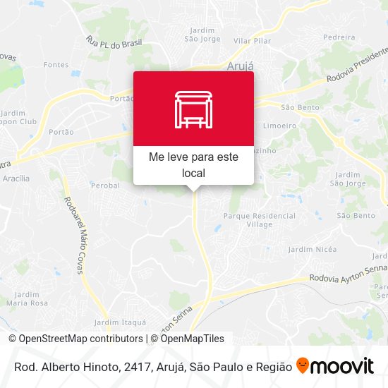 Rod. Alberto Hinoto, 2417, Arujá mapa