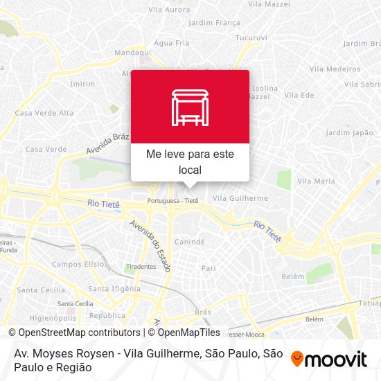 Av. Moyses Roysen - Vila Guilherme, São Paulo mapa