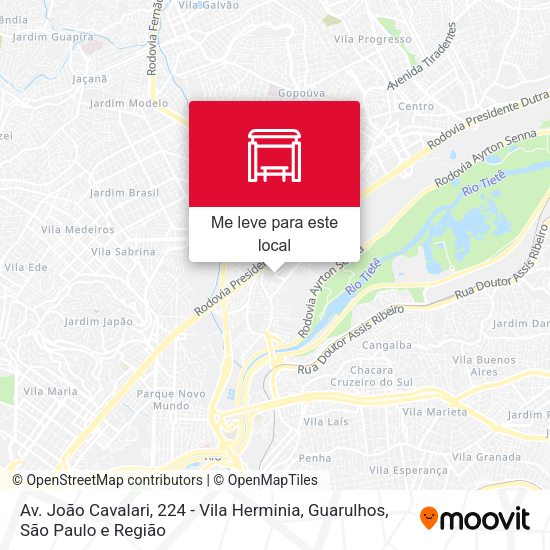 Av. João Cavalari, 224 - Vila Herminia, Guarulhos mapa