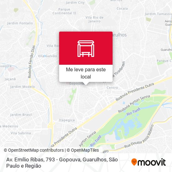 Av. Emílio Ribas, 793 - Gopouva, Guarulhos mapa