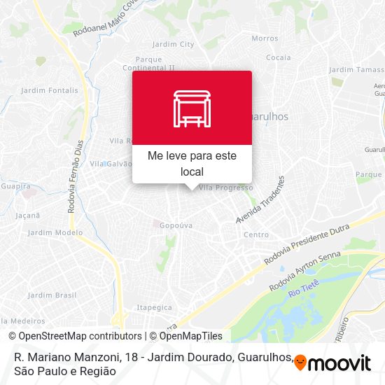 R. Mariano Manzoni, 18 - Jardim Dourado, Guarulhos mapa