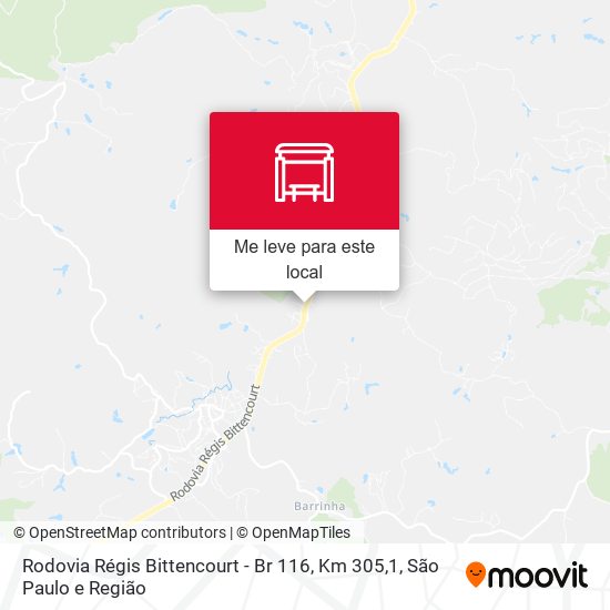 Rodovia Régis Bittencourt - Br 116, Km 305,1 mapa