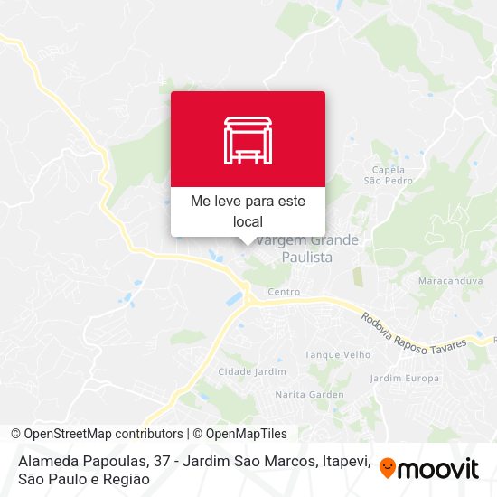 Alameda Papoulas, 37 - Jardim Sao Marcos, Itapevi mapa