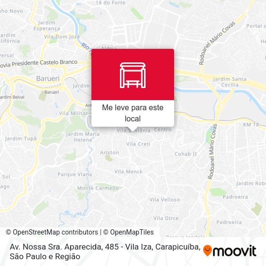 Av. Nossa Sra. Aparecida, 485 - Vila Iza, Carapicuíba mapa