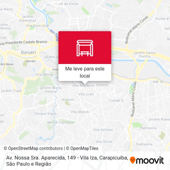 Av. Nossa Sra. Aparecida, 149 - Vila Iza, Carapicuíba mapa