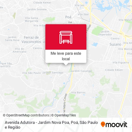 Avenida Adutora - Jardim Nova Poa, Poá mapa