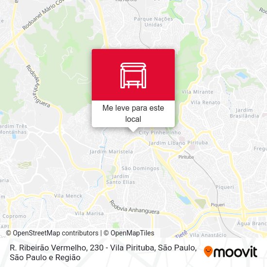 R. Ribeirão Vermelho, 230 - Vila Pirituba, São Paulo mapa