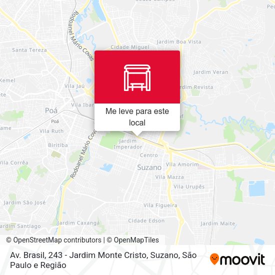 Av. Brasil, 243 - Jardim Monte Cristo, Suzano mapa