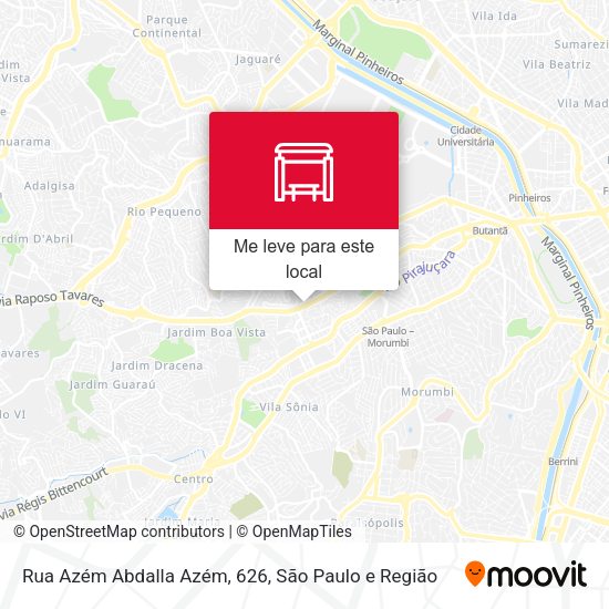 Rua Azém Abdalla Azém, 626 mapa