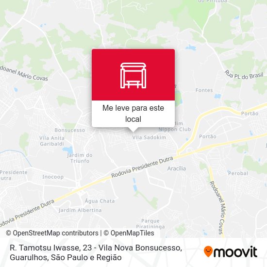 R. Tamotsu Iwasse, 456-620 - Vila Nova Bonsucesso, Guarulhos mapa