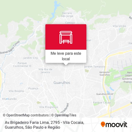 Av.Brigadeiro Faria Lima, 2795 - Vila Cocaia, Guarulhos mapa