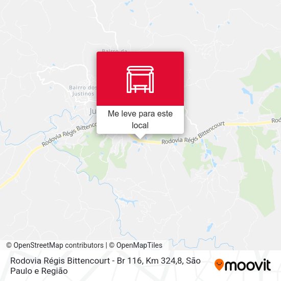 Rodovia Régis Bittencourt - Br 116, Km 324,8 mapa