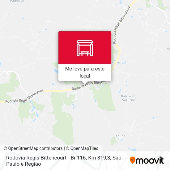Rodovia Régis Bittencourt - Br 116, Km 319,3 mapa