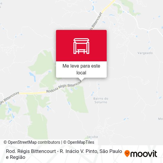 Rod. Régis Bittencourt - R. Inácio V. Pinto mapa