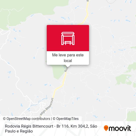Rodovia Régis Bittencourt - Br 116, Km 304,2 mapa