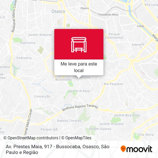 Av. Prestes Maia, 917 - Bussocaba, Osasco mapa