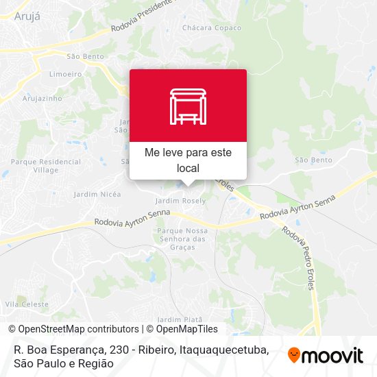 R. Boa Esperança, 230 - Ribeiro, Itaquaquecetuba mapa