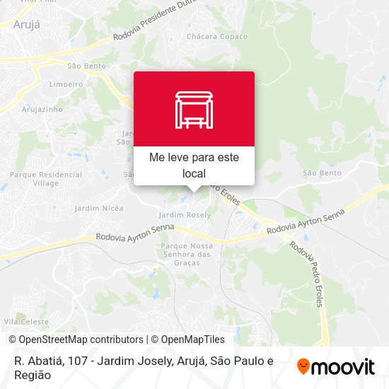R. Abatiá, 107 - Jardim Josely, Arujá mapa
