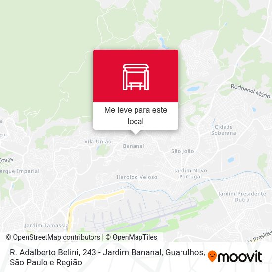 R. Adalberto Belini, 243 - Jardim Bananal, Guarulhos mapa