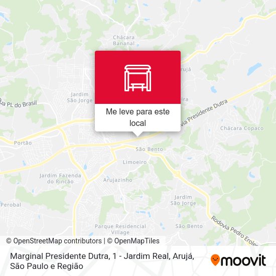 Marginal Presidente Dutra, 1 - Jardim Real, Arujá mapa