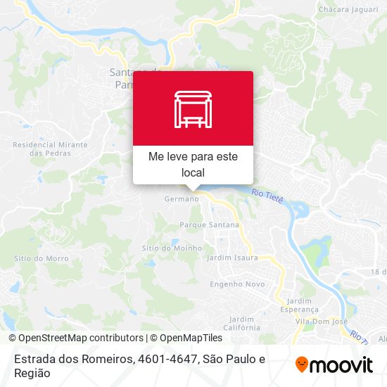 Estrada dos Romeiros, 4601-4647 mapa
