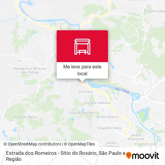 Estrada dos Romeiros - Sítio do Rosário mapa