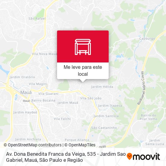 Av. Dona Benedita Franca da Veiga, 535 - Jardim Sao Gabriel, Mauá mapa