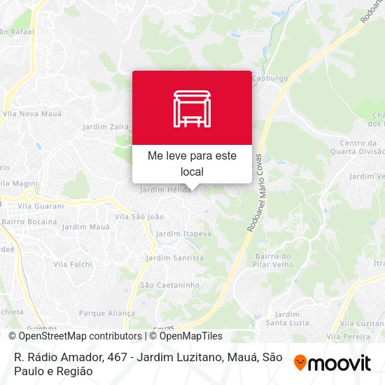 R. Rádio Amador, 467 - Jardim Luzitano, Mauá mapa