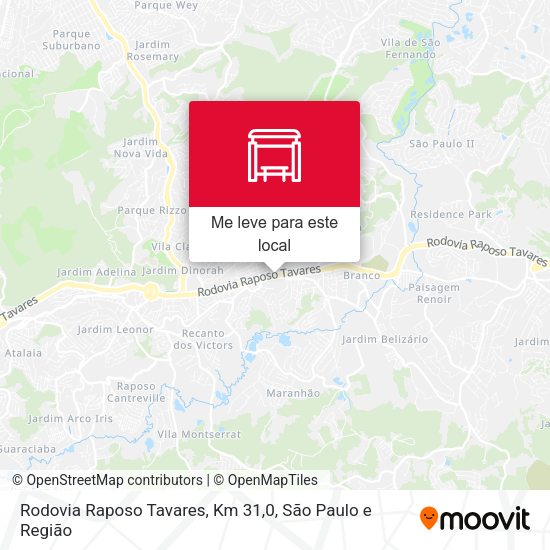 Rodovia Raposo Tavares, Km 31,0 mapa