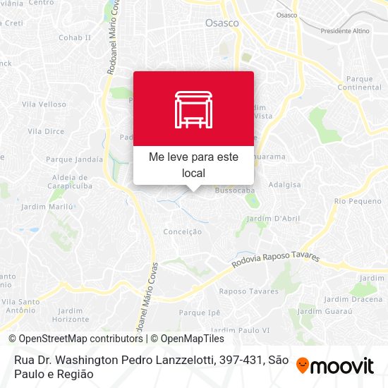 Rua Dr. Washington Pedro Lanzzelotti, 397-431 mapa