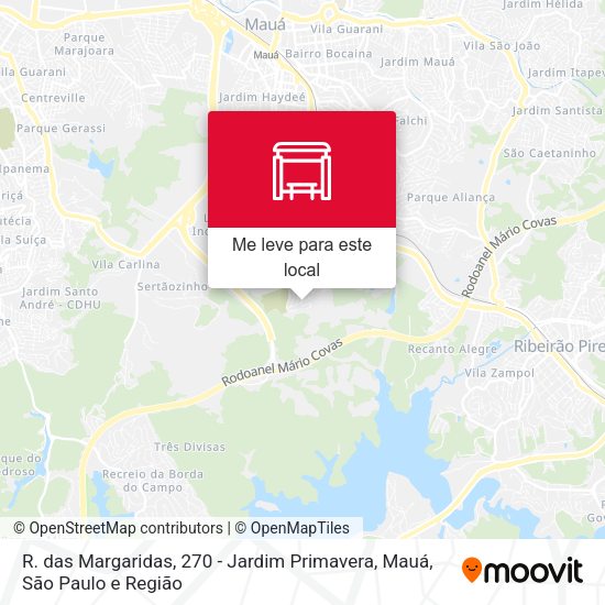 R. das Margaridas, 270 - Jardim Primavera, Mauá mapa