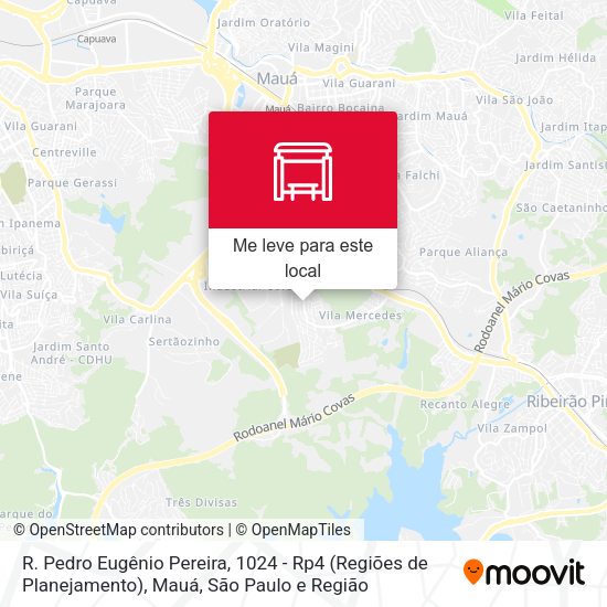 R. Pedro Eugênio Pereira, 1024 - Rp4 (Regiões de Planejamento), Mauá mapa