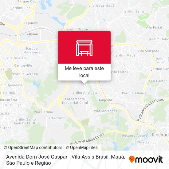 Avenida Dom José Gaspar - Vila Assis Brasil, Mauá mapa