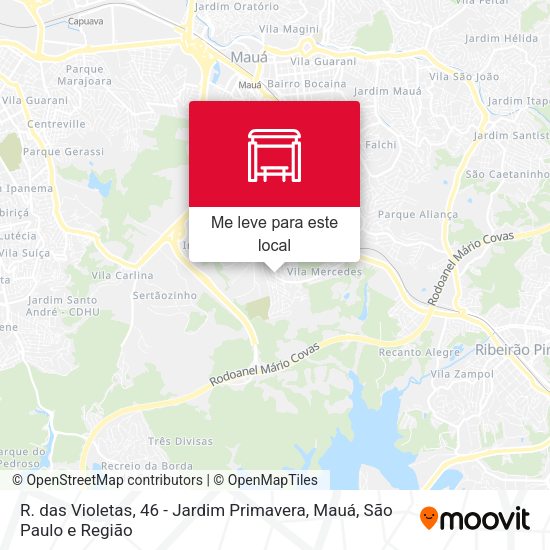 R. das Violetas, 46 - Jardim Primavera, Mauá mapa
