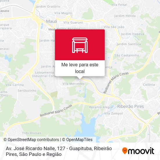 Av. José Ricardo Nalle, 127 - Guapituba, Ribeirão Pires mapa