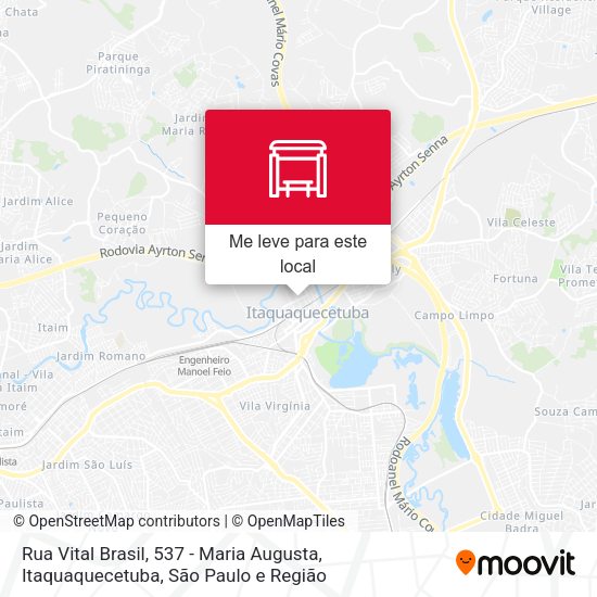 Rua Vital Brasil, 537 - Maria Augusta, Itaquaquecetuba mapa