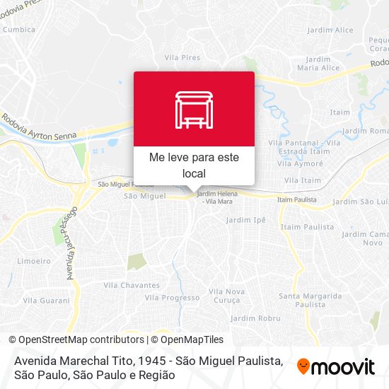 Avenida Marechal Tito, 1945 - São Miguel Paulista, São Paulo mapa