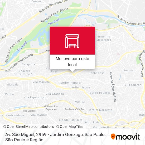 Av. São Miguel, 2959 - Jardim Gonzaga, São Paulo mapa