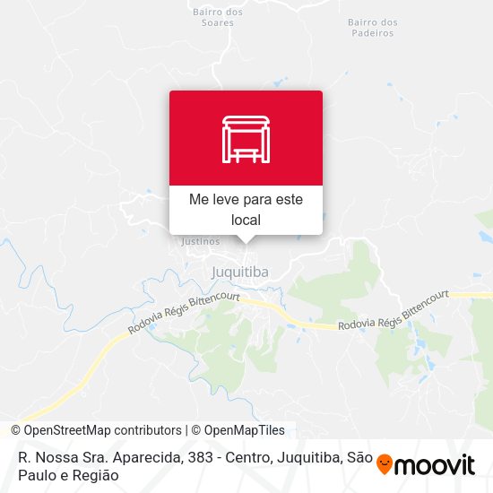 R. Nossa Sra. Aparecida, 383 - Centro, Juquitiba mapa