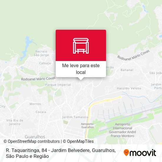 R. Taquaritinga, 84 - Jardim Belvedere, Guarulhos mapa
