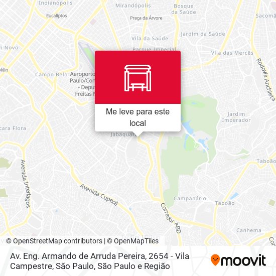 Av. Eng. Armando de Arruda Pereira, 2654 - Vila Campestre, São Paulo mapa
